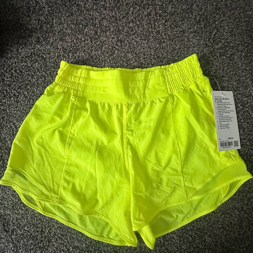 Lululemon Athletica Vibrant Yellow Athletic Shorts